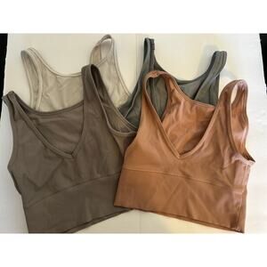 Lululemon Power Pivot Rib Tank Bundle- Set of 4 Neutrals